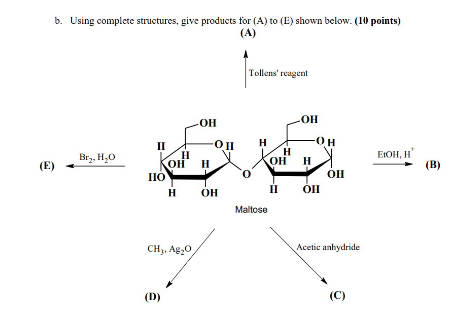 Solved B. Using Complete Structures, Give Products For (A) | Chegg.com