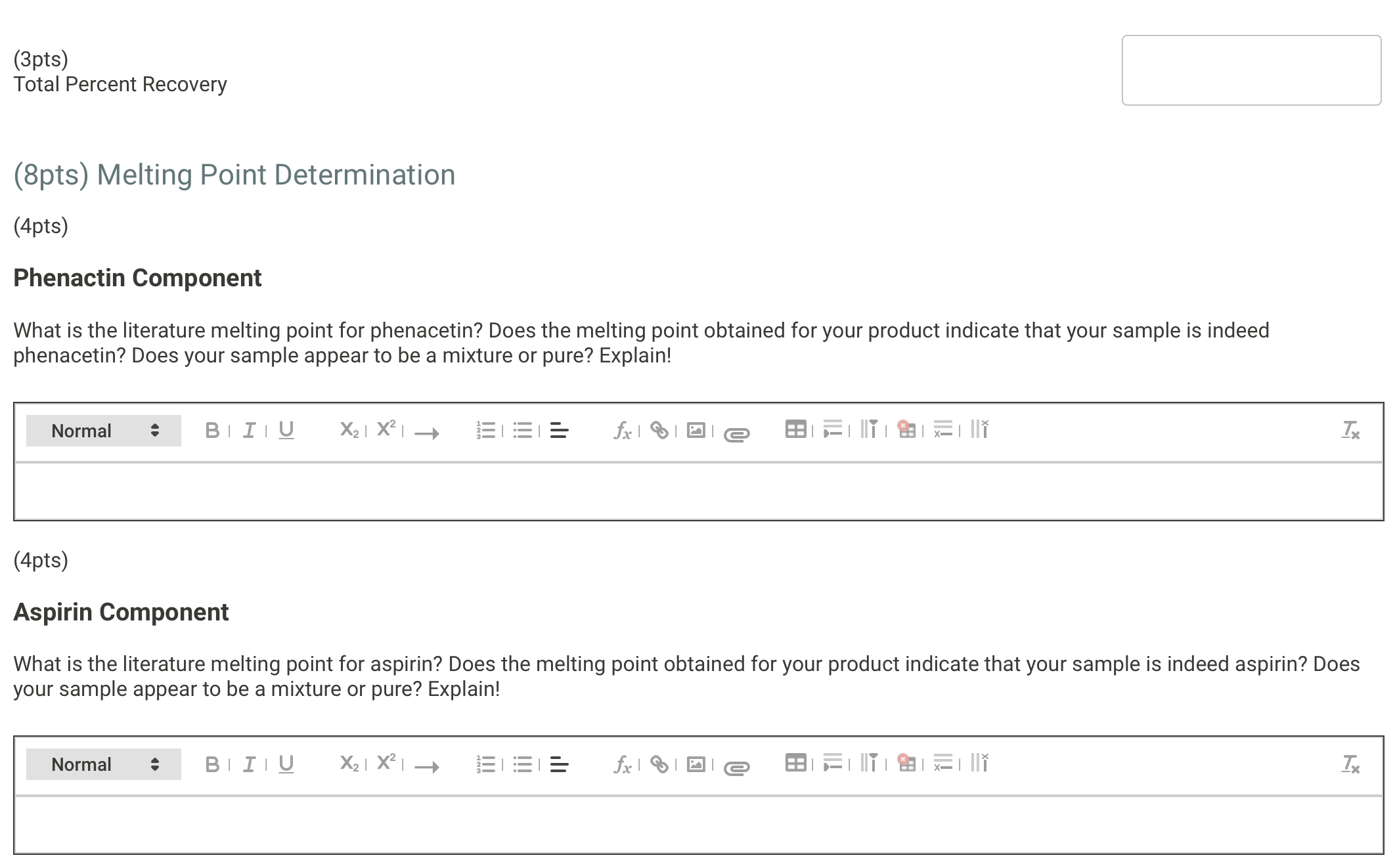 Solved (3pts) Separation of Aspirin and Phenacetin How will
