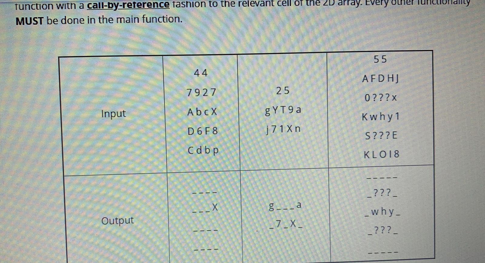Solved Assignment Write a program that reads a 2D array of | Chegg.com