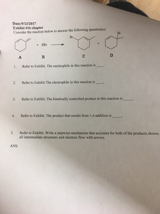 Solved Consider The Reaction Below To Answer The Following | Chegg.com