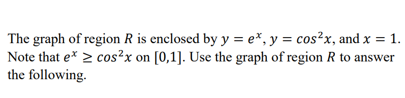 Solved 8. Region R is the base of a solid. For this solid, | Chegg.com