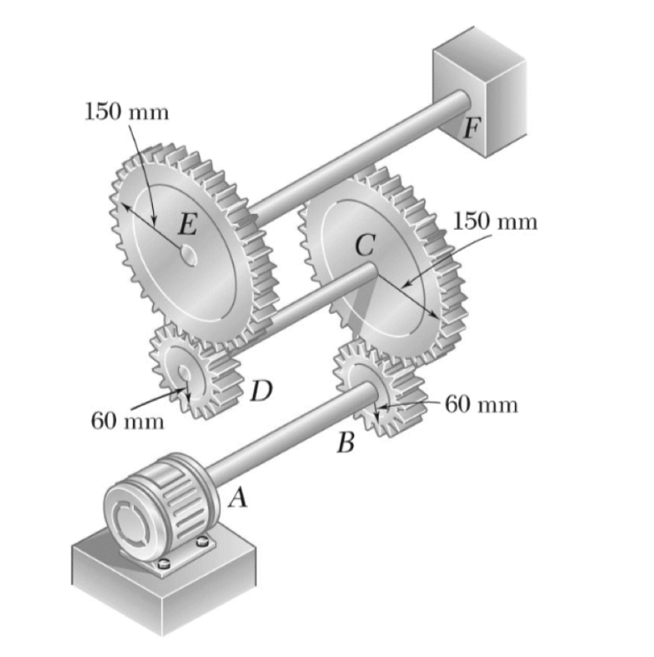 Solved Three shafts and four gears are used to form a gear | Chegg.com