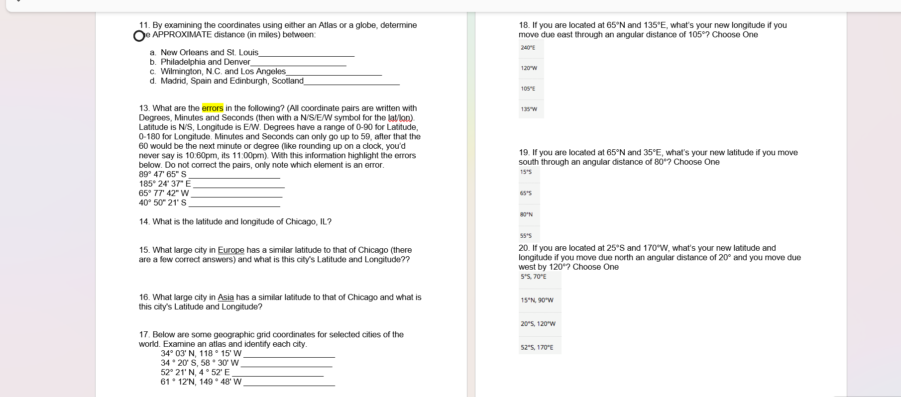 Solved PLEASE SHOW YOUR WORK ON HOW YOU SOLVED THESE | Chegg.com