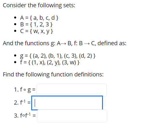 Solved Consider The Following Sets: • A = { A, B, C, D } • B | Chegg.com