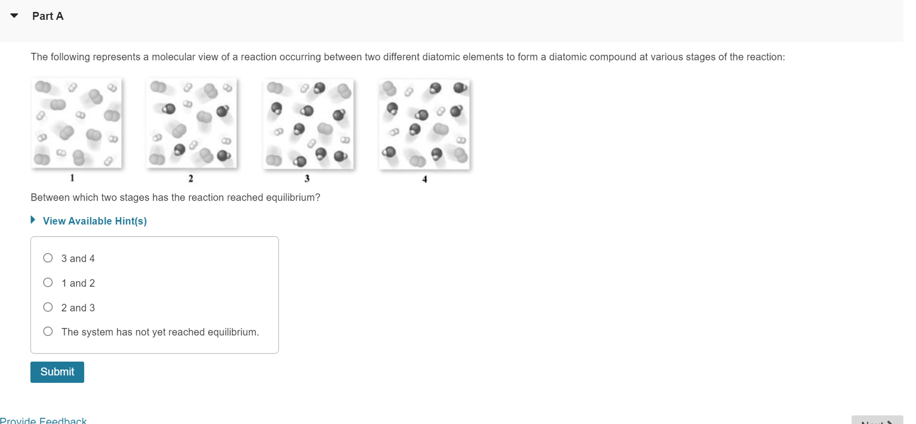 Solved Part AThe following represents a molecular view of a | Chegg.com