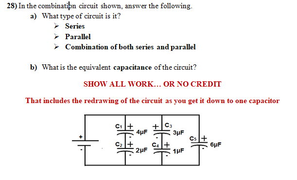 Solved 28) In The Combination Circuit Shown, Answer The | Chegg.com