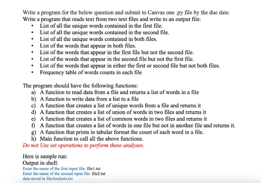 Solved Write a program for the below question and submit to | Chegg.com
