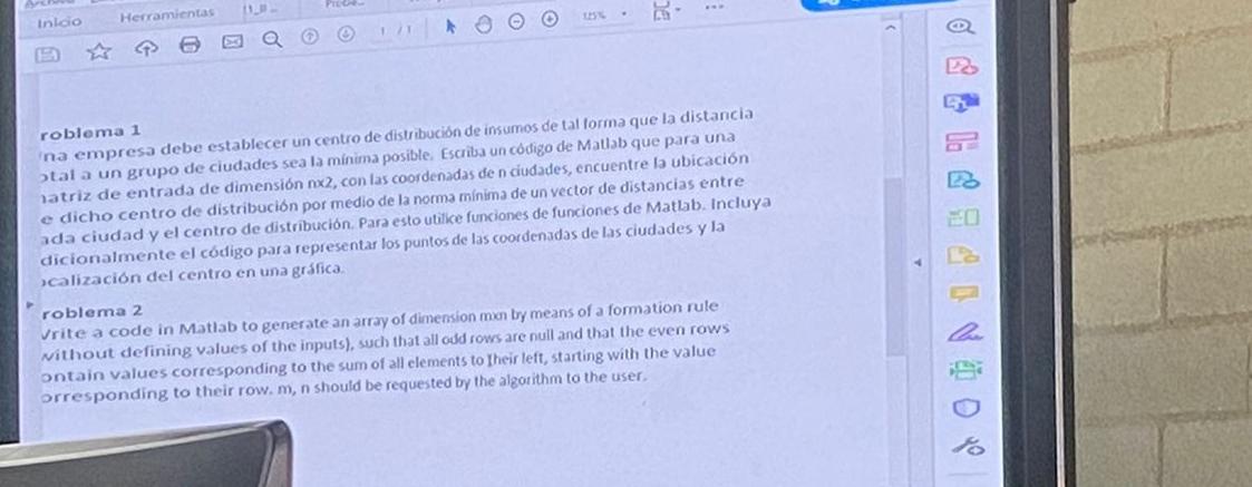 Inicio Herramientas roblema 1 na empresa debe establecer un centro de distribución de insumos de tal forma que la distancia o