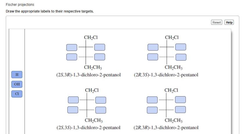 Solved Fischer projections Draw the appropriate labels to | Chegg.com