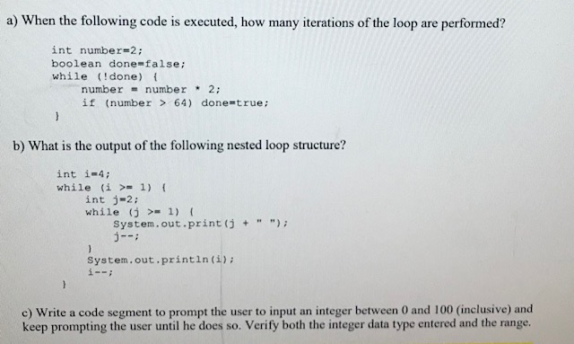 a) When the following code is executed, how many | Chegg.com
