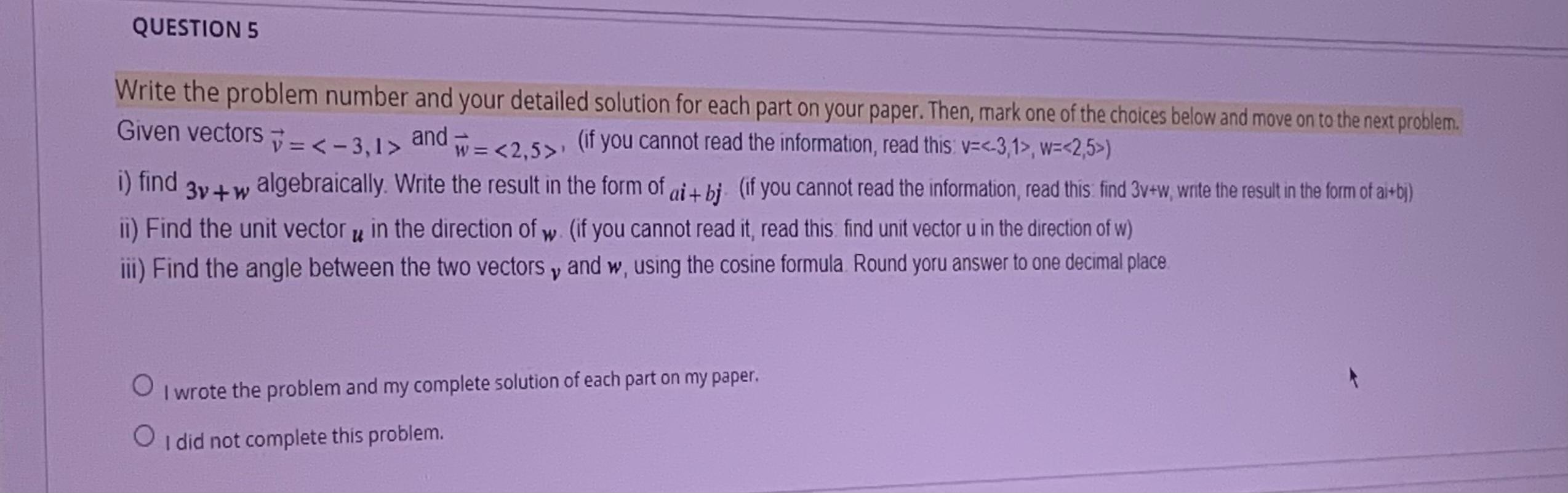Solved QUESTION 5 Write the problem number and your detailed | Chegg.com