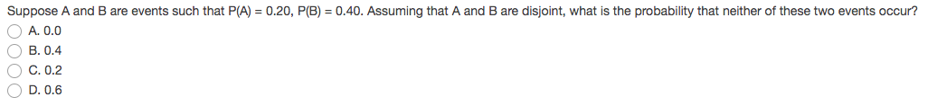 Solved Suppose A And B Are Events Such That P(A) = 0.20, | Chegg.com