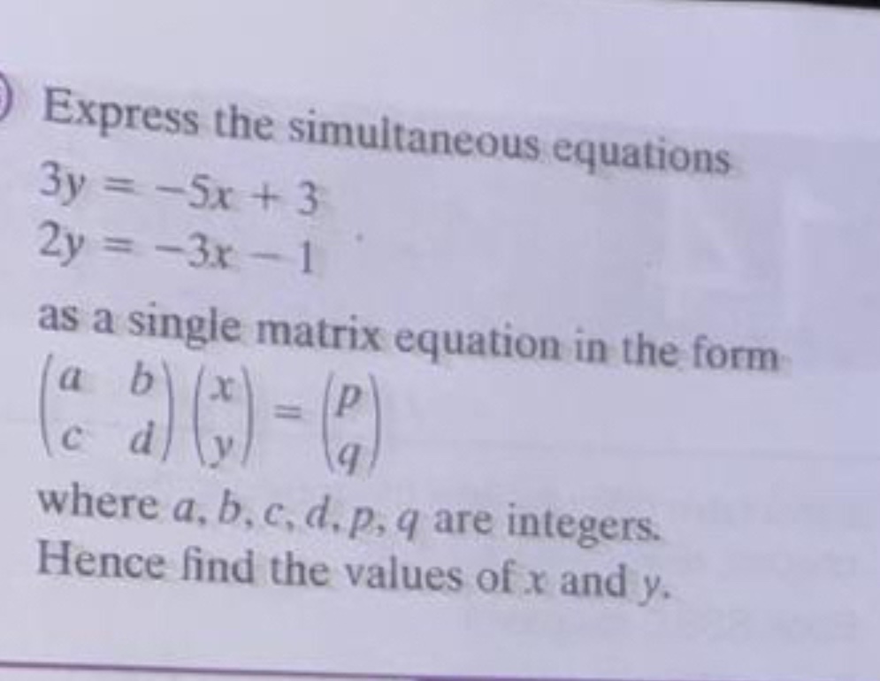 2x 3y 7 3x y 5 simultaneous equation