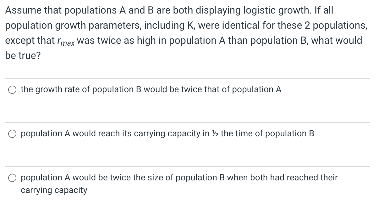 Solved Assume That Populations A And B Are Both Displaying | Chegg.com