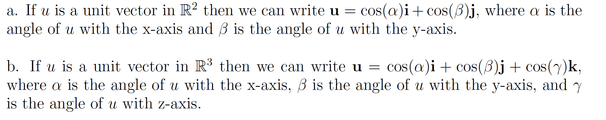 Solved A If U Is A Unit Vector In R2 Then We Can Write U Chegg Com