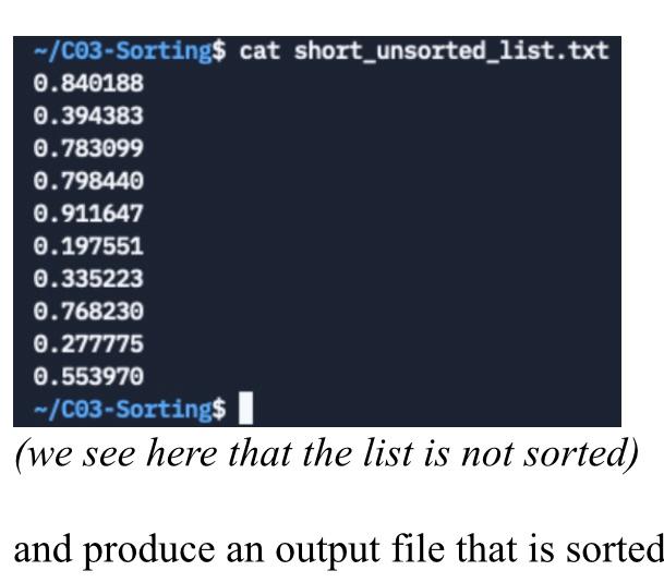 Solved Use these two functions to swap and sort: swap | Chegg.com