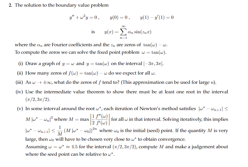 Solved 2. The solution to the boundary value problem y' + | Chegg.com