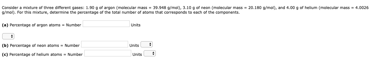 Solved Consider A Mixture Of Three Different Gases 1 90 G