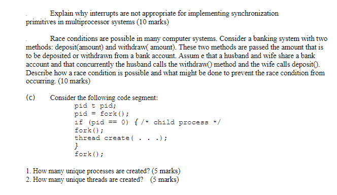 Explain why interrupts are not appropriate for | Chegg.com