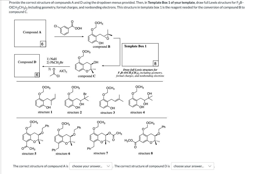 Solved Provide the correct structure of compounds A and D | Chegg.com