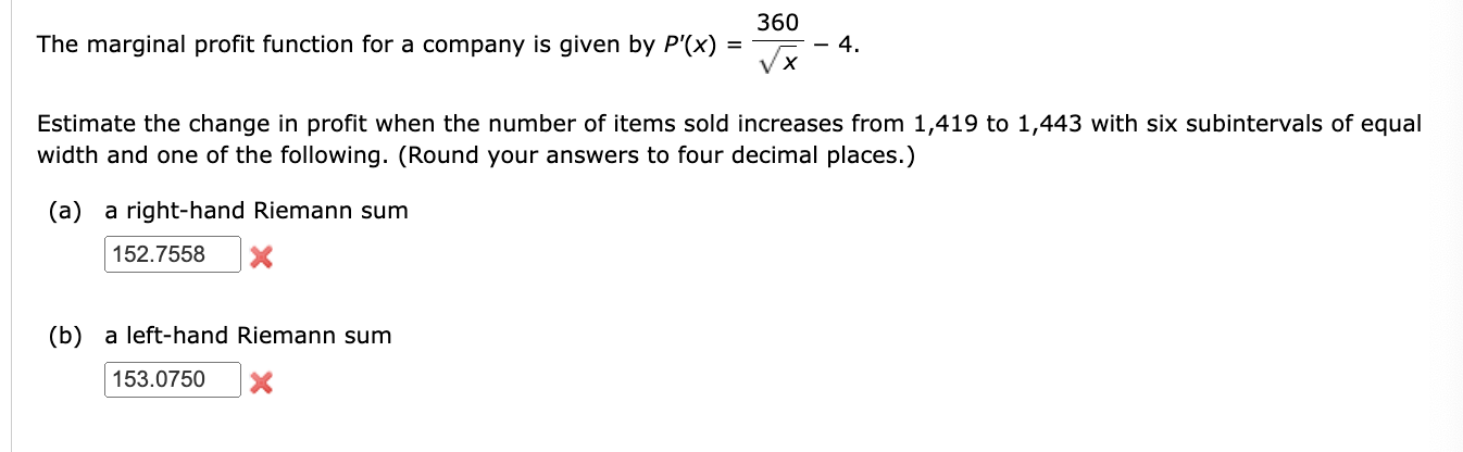 Solved The marginal profit function for a company is given | Chegg.com