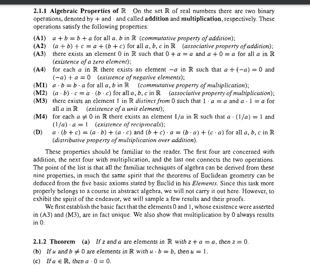 Solved c) 1/a>0 and 1/(1/a)= given that a>02.1.1 Algebraic | Chegg.com