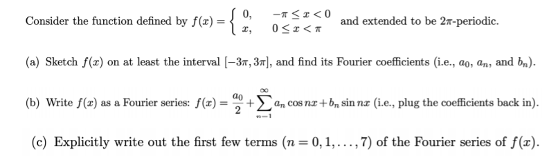 Solved 0, Consider the function defined by f(x) = )= { -