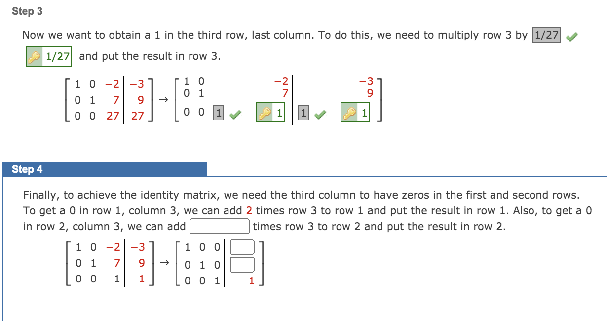 Solved 100119 Step 3 Now we want to obtain a 1 in the third