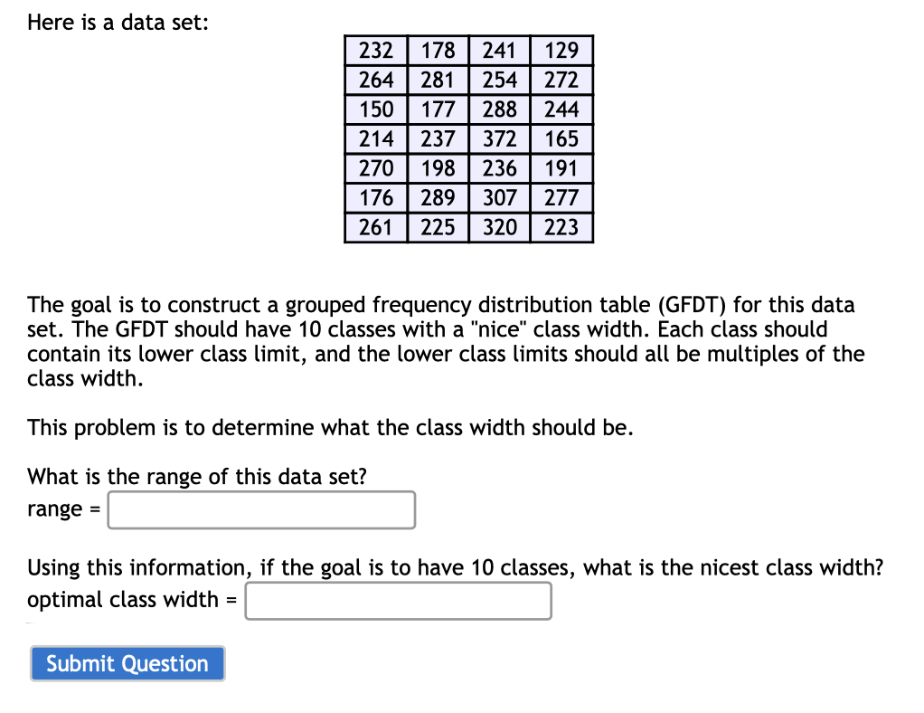 Solved The Goal Is To Construct A Grouped Frequency | Chegg.com