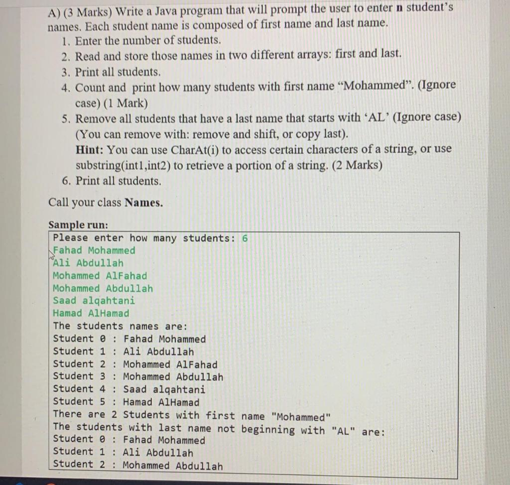 Solved Write a Java program that will prompt the user to | Chegg.com