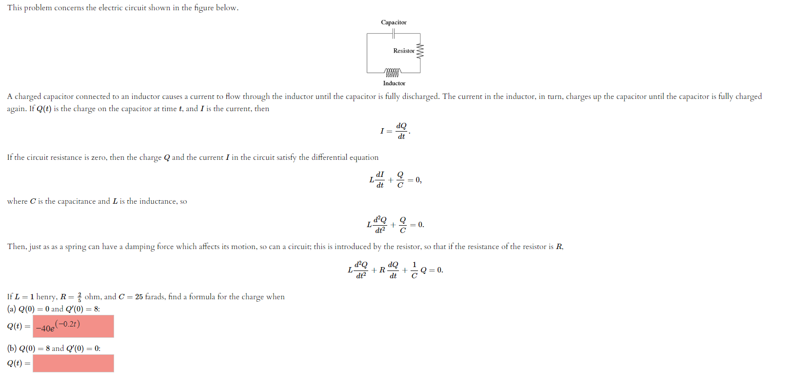Solved This problem concerns the electric circuit shown in | Chegg.com