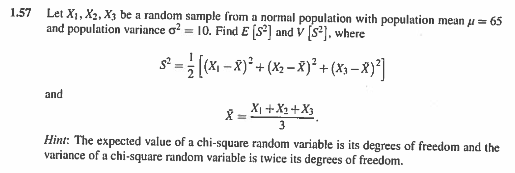 Let X211, X21, X21 be a random sample from a normal  Chegg.com