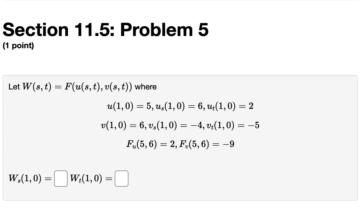 Solved Section 11.5: Problem 5 (1 point) Let | Chegg.com