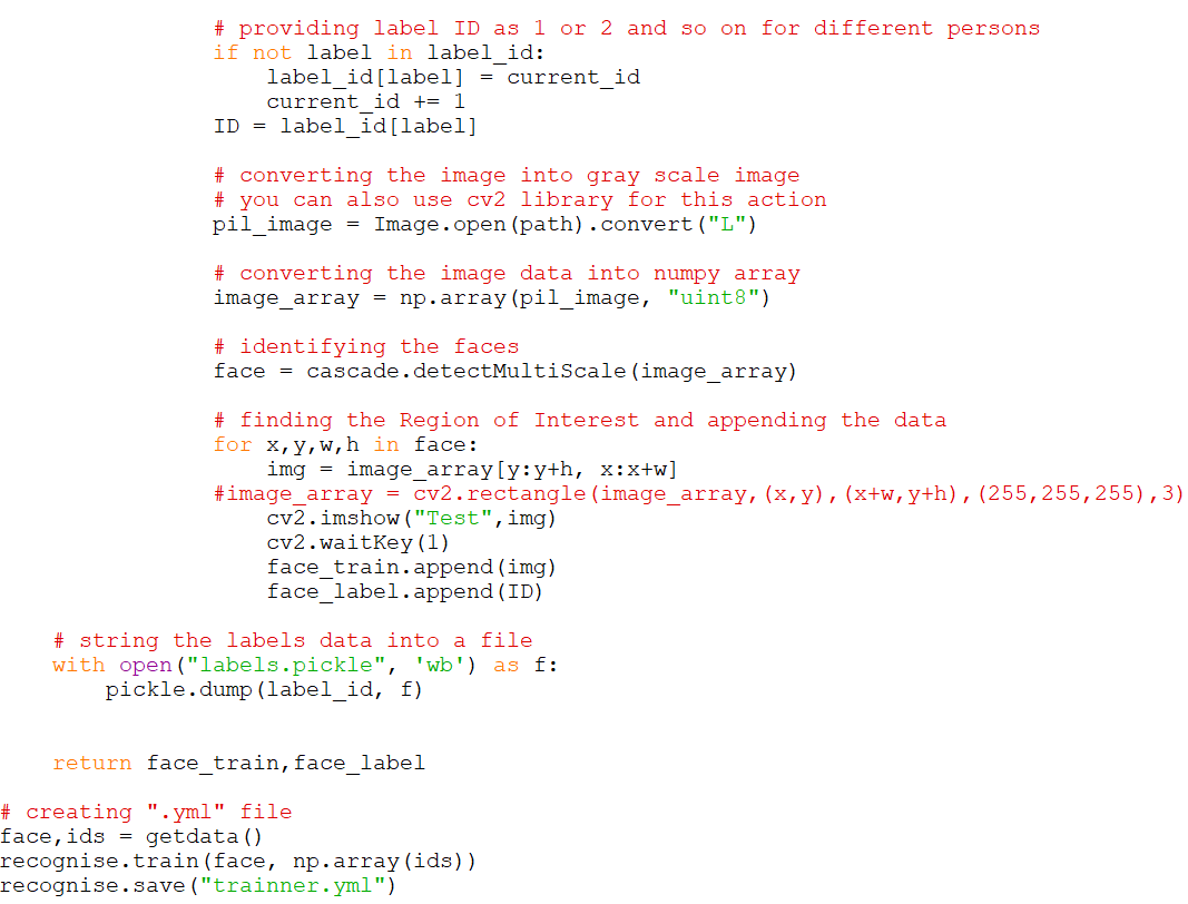 Solved I'm currently working on a face recognition project | Chegg.com