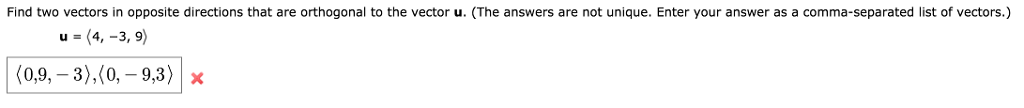 Solved Find two vectors in opposite directions that are | Chegg.com