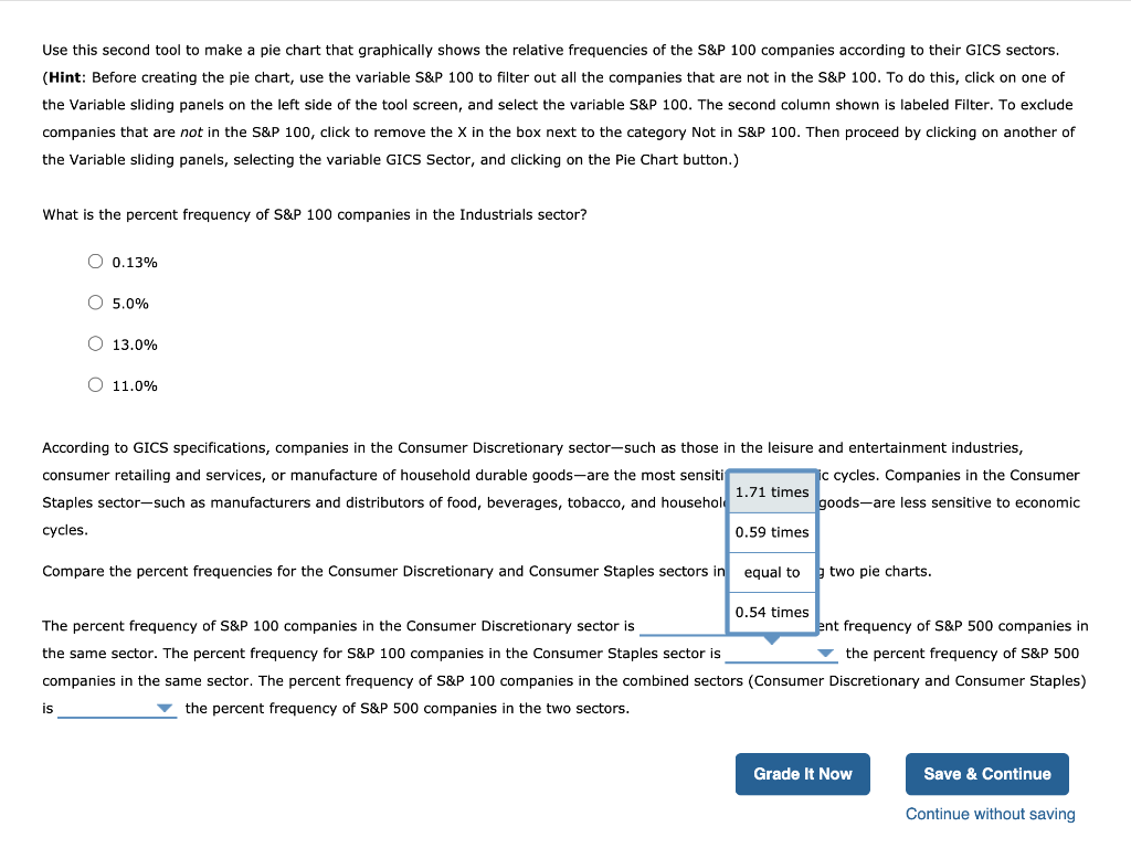 4. Summarizing nominal data - Pie charts The market | Chegg.com