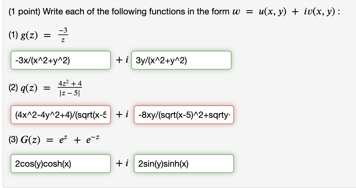 Solved 1 Point Write Each Of The Following Functions In Chegg Com