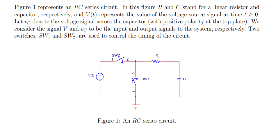 Solved Figure 1 Represents An RC Series Circuit. In This | Chegg.com