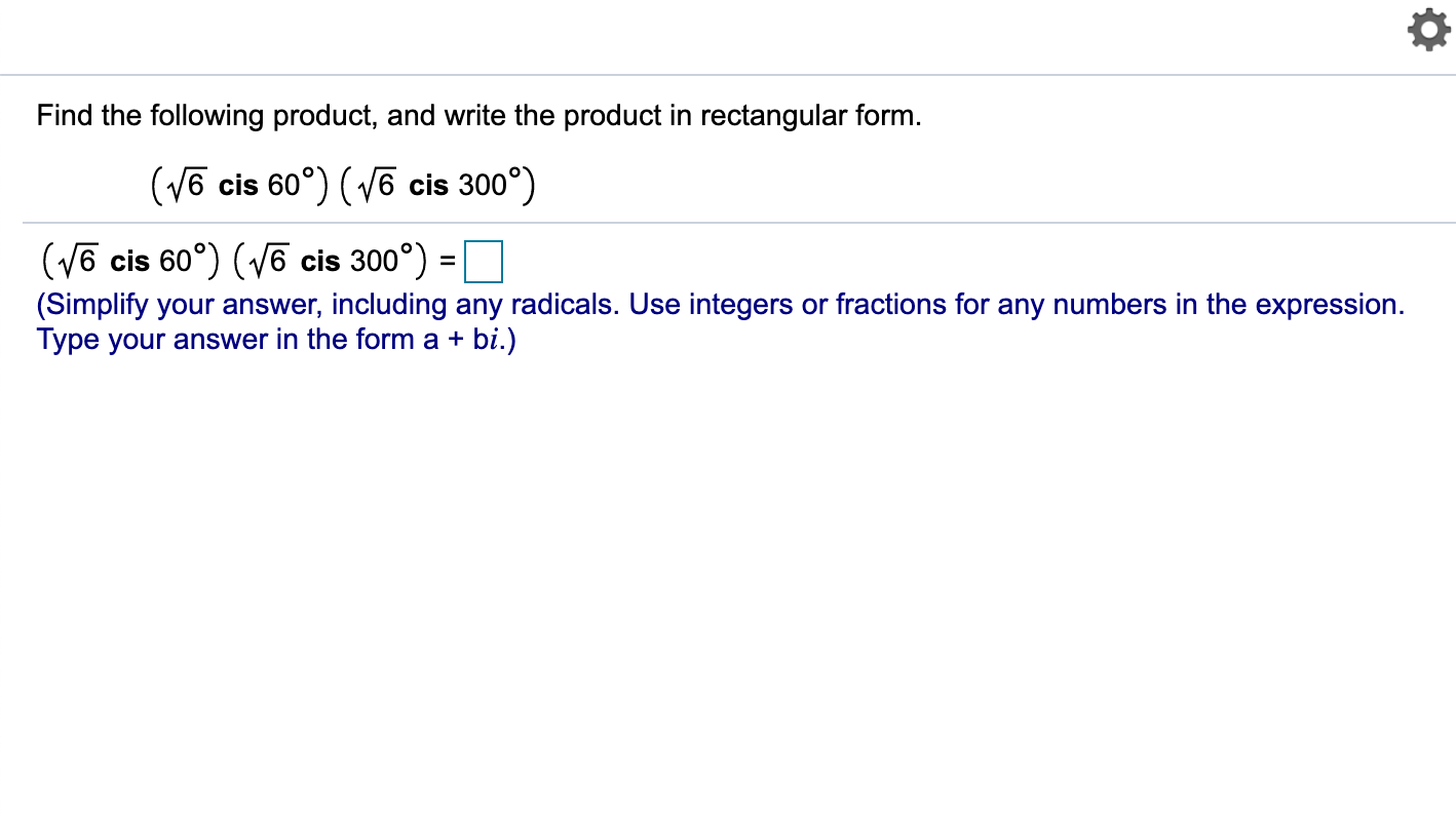 Solved Find the following product, and write the product in | Chegg.com