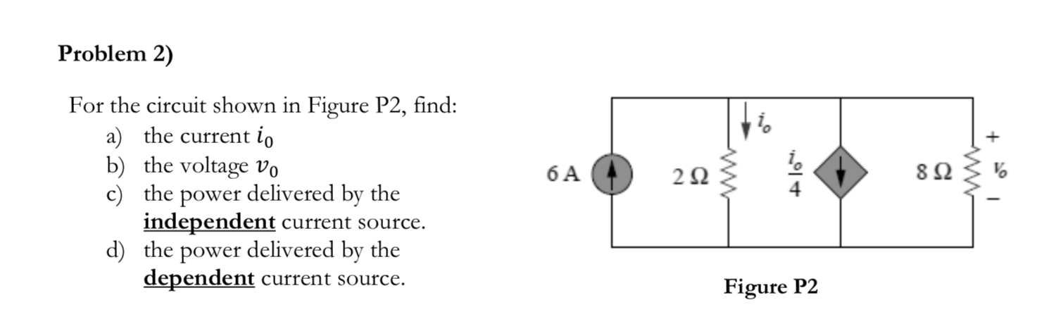 Solved Problem 2) 6A 81216 For the circuit shown in Figure | Chegg.com