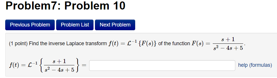 Solved Problem7: Problem 10 Previous Problem Problem List | Chegg.com