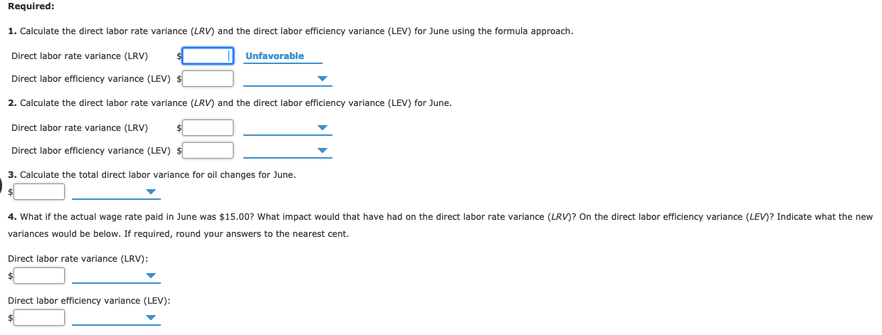 Solved Calculating the Direct Labor Rate Variance and the | Chegg.com