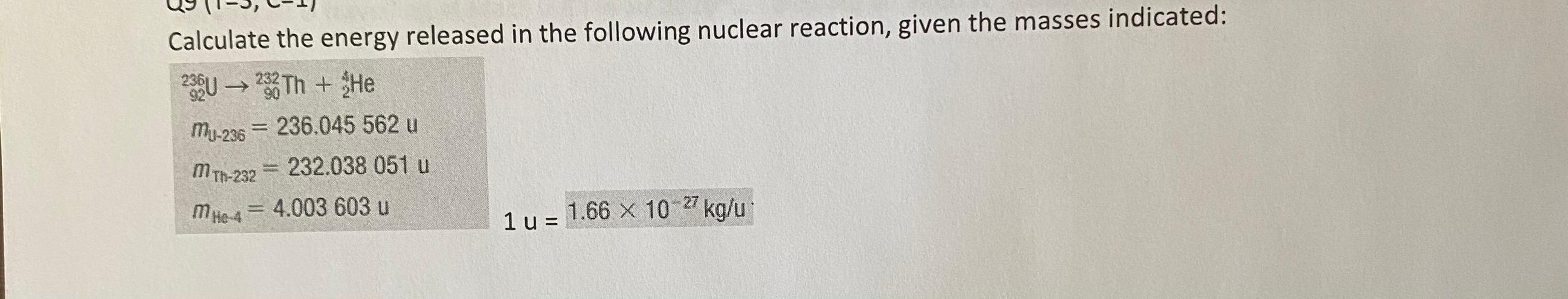 Solved Calculate The Energy Released In The Following | Chegg.com