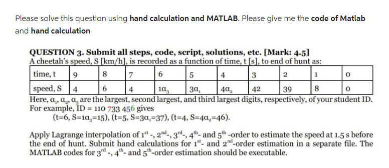 Solved Please solve this question using hand calculation and | Chegg.com