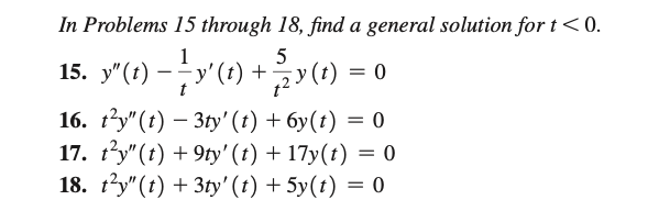 Solved In Problems 15 Through 18, Find A General Solution | Chegg.com