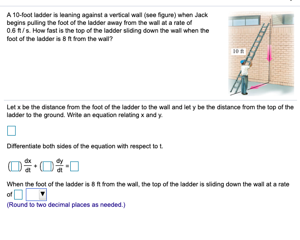 A 10 Foot Ladder Is Leaning Against A Vertical Wall Chegg 