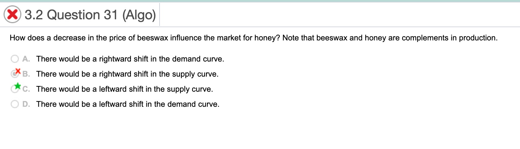 Solved X 3.2 Question 31 (Algo) How does a decrease in the | Chegg.com
