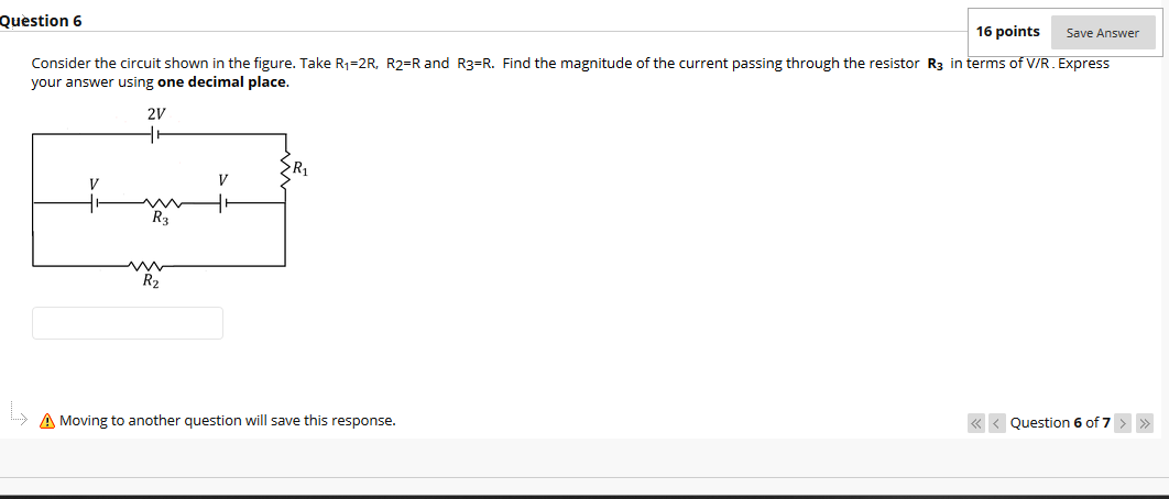 Solved Question 6 16 points Save Answer Consider the circuit | Chegg.com