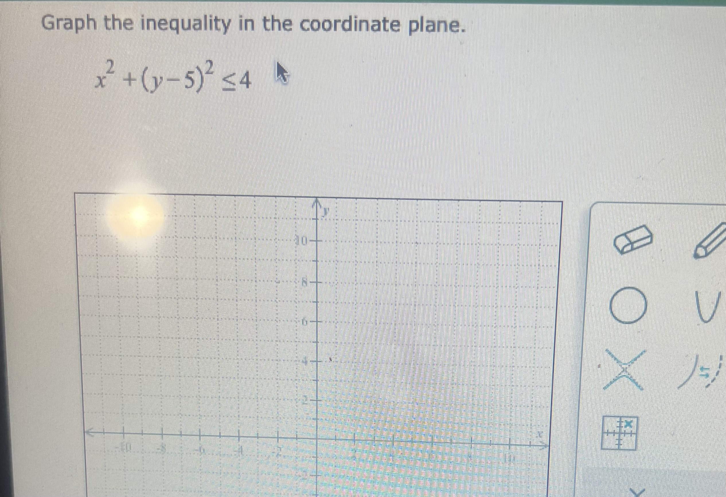 Solved Graph the inequality in the coordinate plane. | Chegg.com