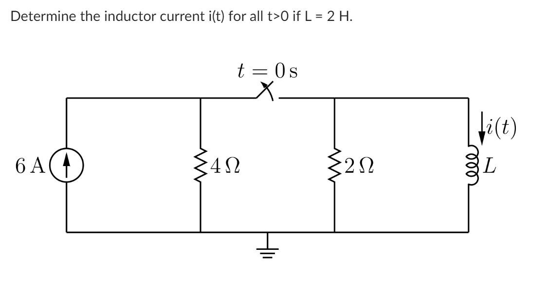 Solved Determine The Inductor Current I(t) For All T>0 If | Chegg.com ...